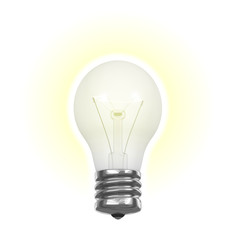 Bulb isolated on white background.
