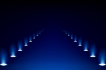 Colorful spotlights background vector illustration.