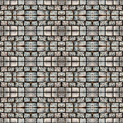 Kaleidoscope abstract background. Seamless pattern. Stone paveme