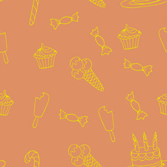 Sweet vector a seamless pattern.