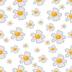 seamless pattern with Fried egg