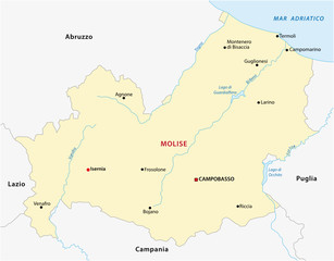 molise map, Italy