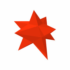 Moravian star star icon, cartoon style 