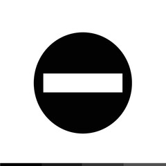 No Entry Sign Icon Illustration design