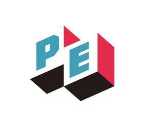 Fototapeta premium PE Initial Logo for your startup venture