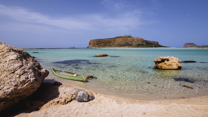 Strand an der nordwestkretischen  Piratenbucht (Tigani Balos) im Norden der Halbinsel Gramvousa...