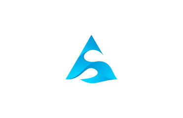 letter s triangle vector logo