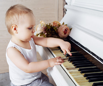 Baby Playing The Piano