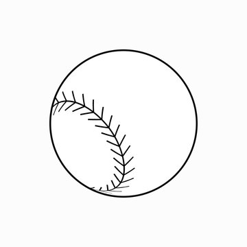 Baseball ball icon, isometric 3d style