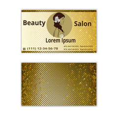 Naklejka na ściany i meble beauty salon business card