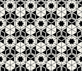 Flower hexagon seamless pattern background vector