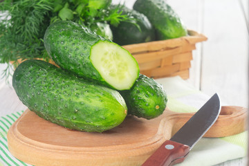 Fresh cucumbers