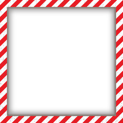 Abstract geometric square frame, with diagonal red and white. illustration
