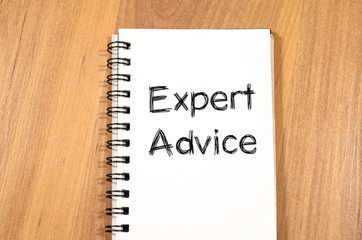 Expert advice text concept