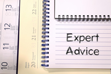 Expert advice text concept