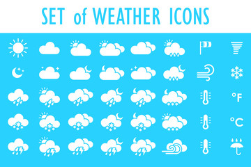 Set of weather icons