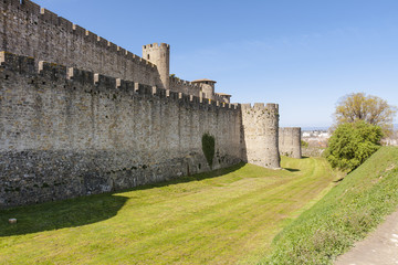 Fototapeta na wymiar Carcassonne - äußere Festungsmauer
