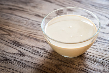 Bowl of tahini