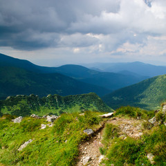 Carpathian montains view