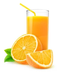 Crédence de cuisine en verre imprimé Jus Jus d& 39 orange isolé