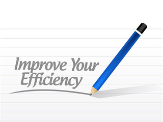 Improve Your Efficiency message sign concept
