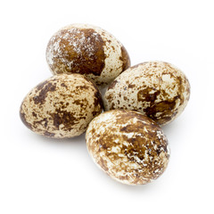 Obraz premium Quail eggs the isolated on a white background.