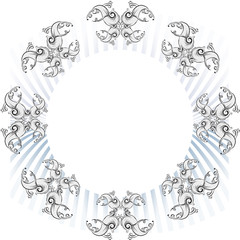 decorative elements in vintage style for decoration layout, fram