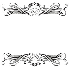 decorative elements in vintage style for decoration layout, fram