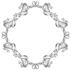 decorative elements in vintage style for decoration layout, fram