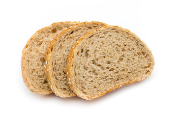 Bread isolated on the white background.