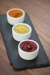 Refreshing lemon cranberry seabuckthorn sorbet