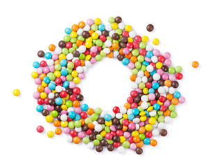 Colorful candies frame