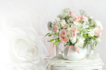 Wedding bouquet with roses