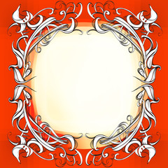 decorative elements in vintage style for decoration layout, framing, for advertising, vector illustration