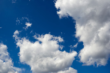 beautiful blue sky with white clouds clouse up