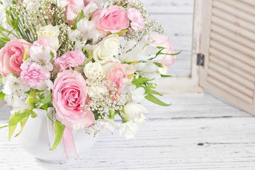 Wedding bouquet with roses