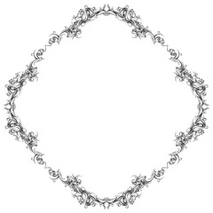 decorative elements in vintage style for decoration layout, fram