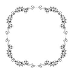 decorative elements in vintage style for decoration layout, fram