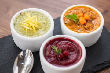 Refreshing lemon cranberry seabuckthorn sorbet