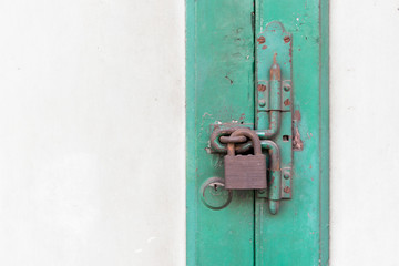 Old lock on the door