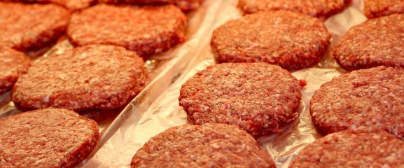 beef burger for sale by the butcher