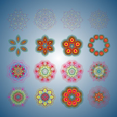 Beautiful circular pattern for your design. Set of circular patterns.