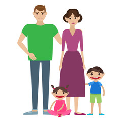 family with two kids