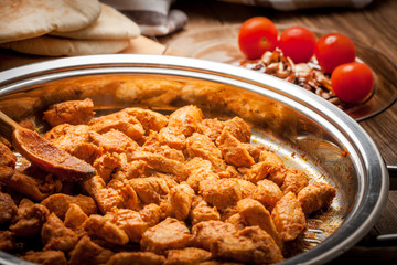 Pieces of fried chicken.