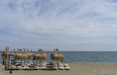bonita playa de Casablanca en la costa del sol de Marbella, Andalucía