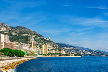 Cityscape of Monaco and Port Hercule