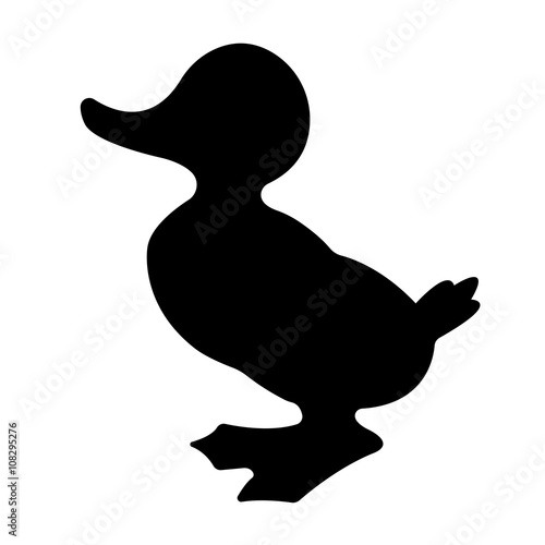 "Duckling Silhouette Vector EPS 10" Stock image and royalty-free vector