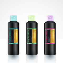 Packaging design Template for body care bottle