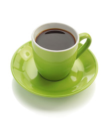 cup of coffee isolated on white