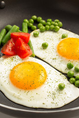 fried egg in pan